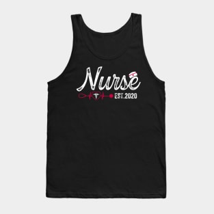 Womens New Nurse Est 2020 Nursing School Graduation Gift Tank Top